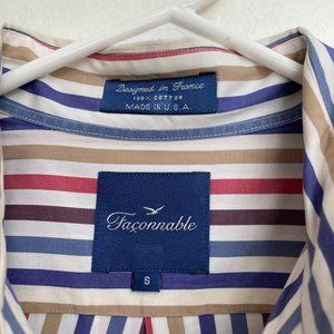 100% Cotton Faconnable Short Sleeve Shirt. Made in USA